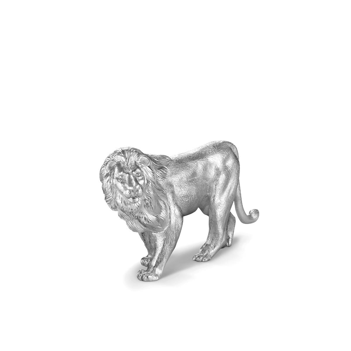 Lion Figurine in Sterling Silver