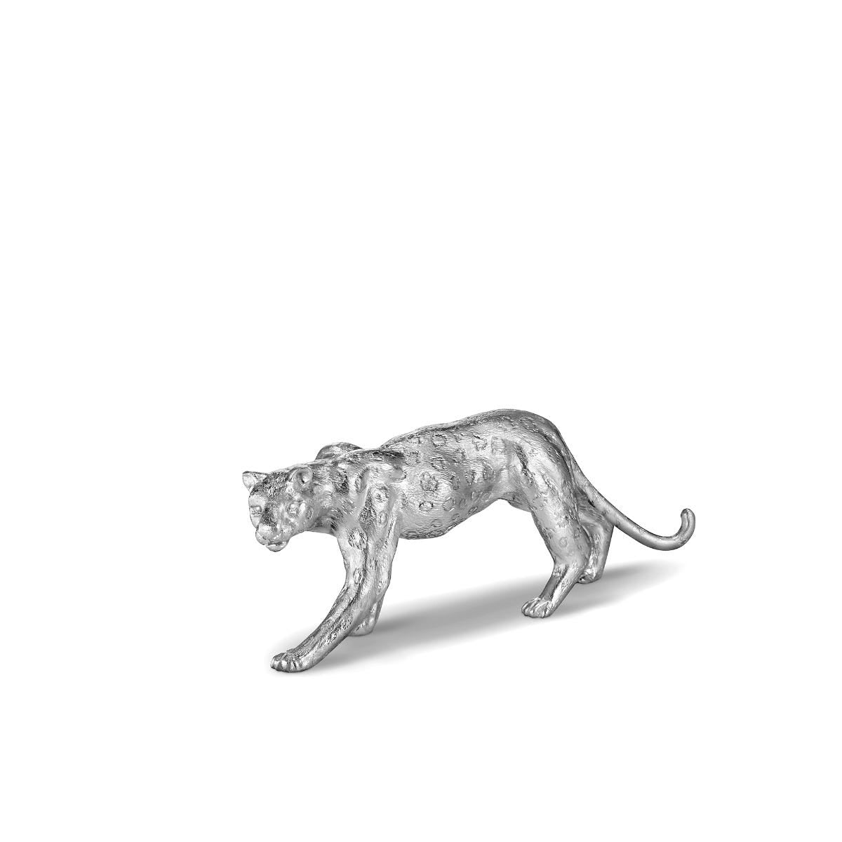 Leopard Figurine in Sterling Silver