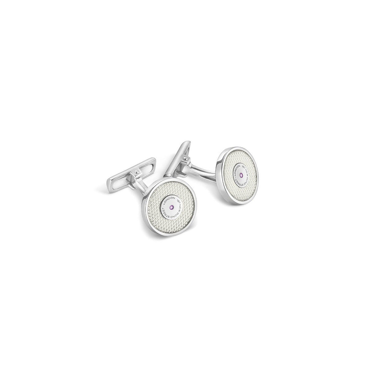 167 Cufflinks in Sterling Silver & Enamel
