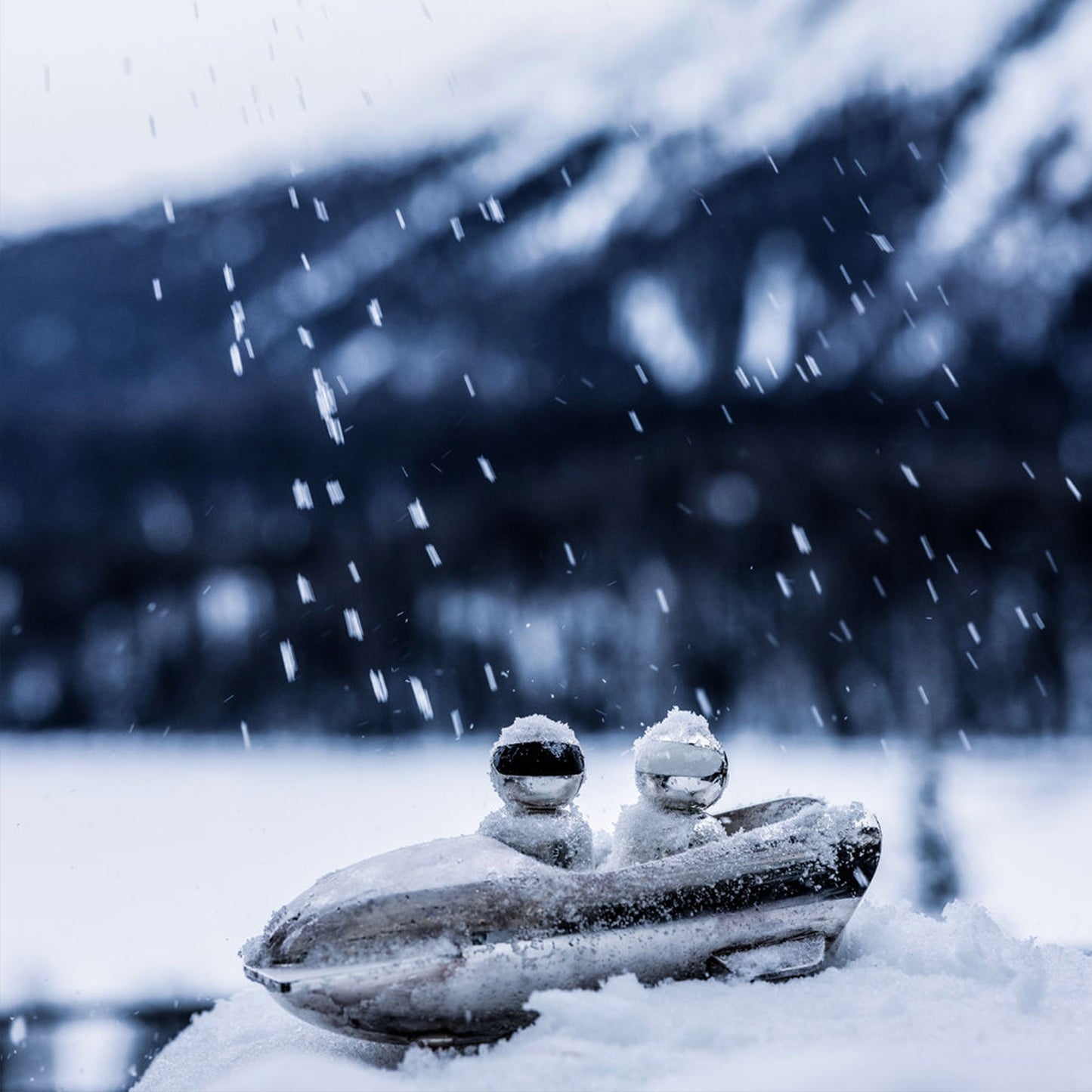 Bobsleigh Salt and Pepper Set in Sterling Silver
