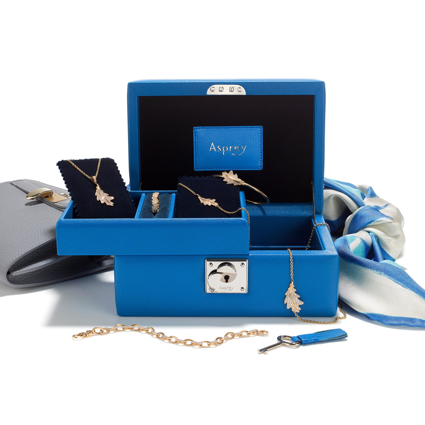 Leigh Jewel Box in Pebble Grain Leather