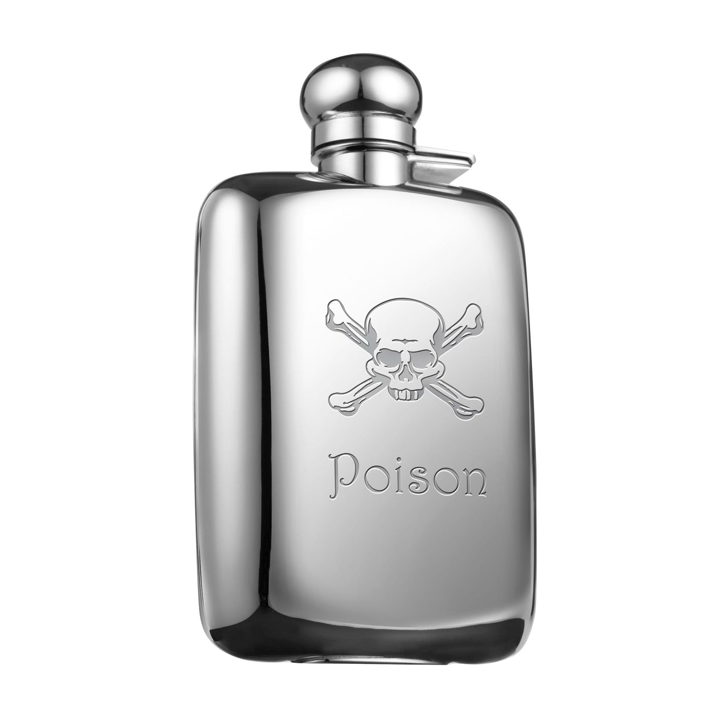 Skull Hip Flask in Sterling Silver