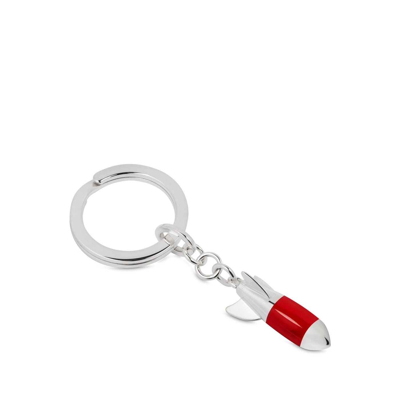 Rocket Keyring in Sterling Silver & Enamel