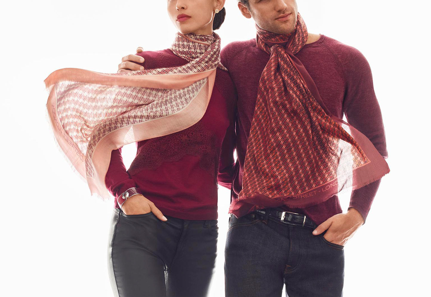 Geometric A Stole in Cashmere