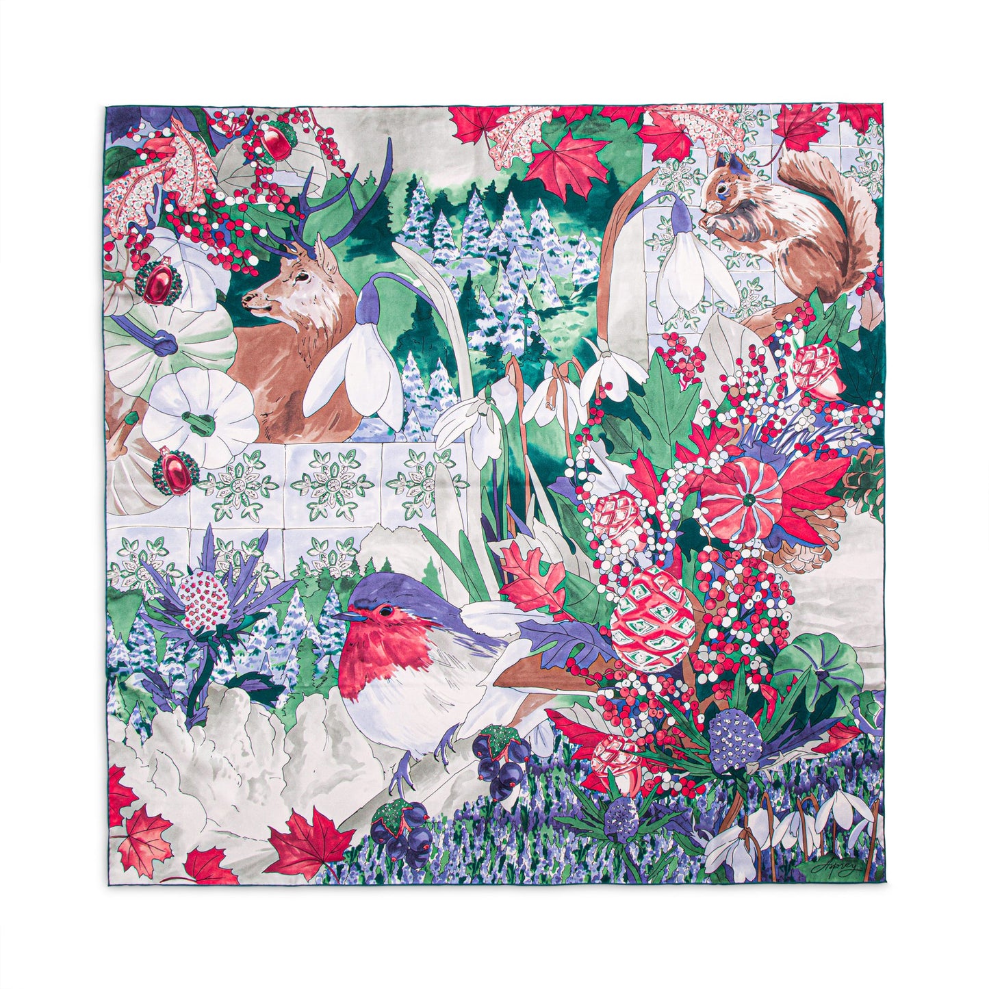 Woodland Charms Silk Scarf
