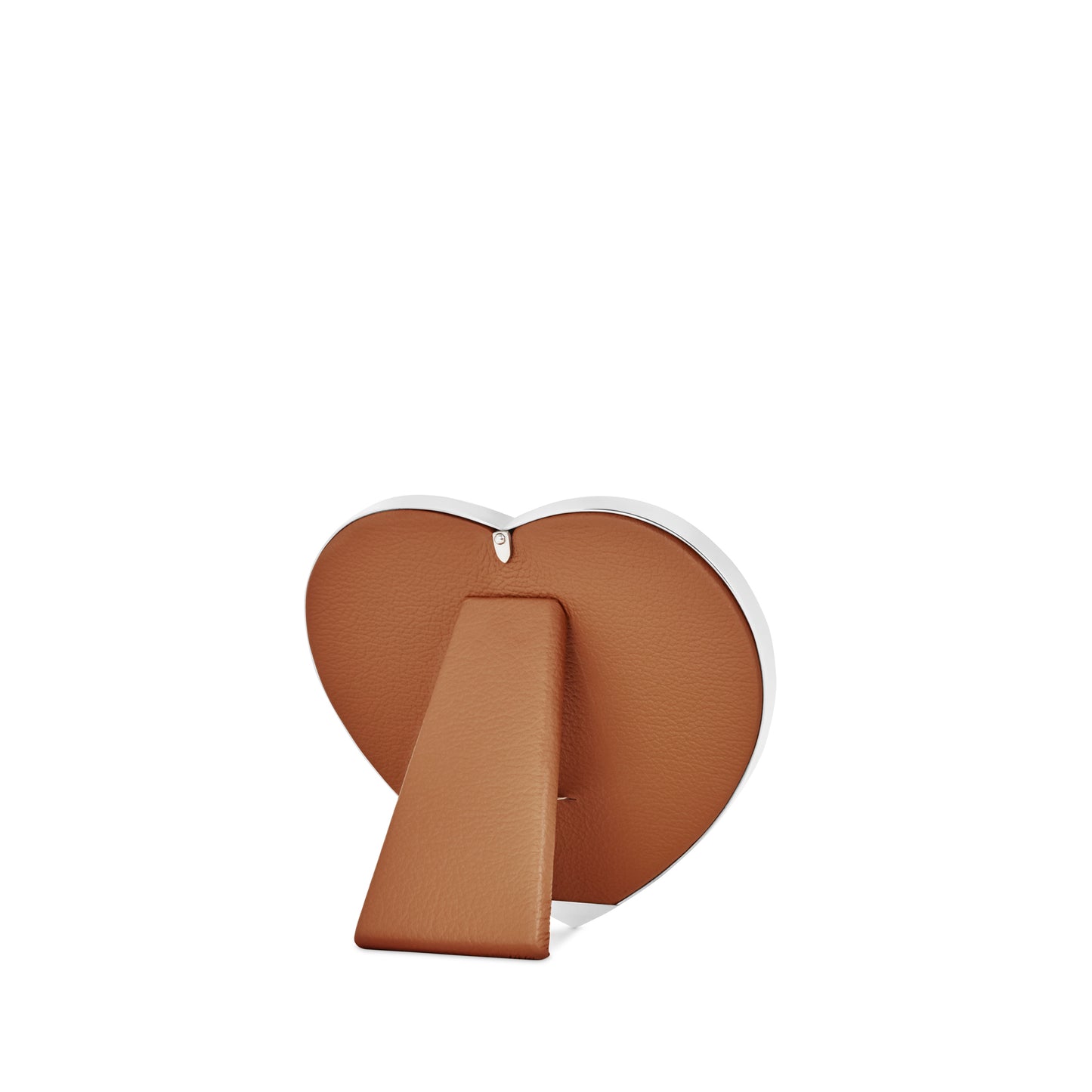 Heart-shaped Enamelled Frame in Engine-turned Sterling Silver