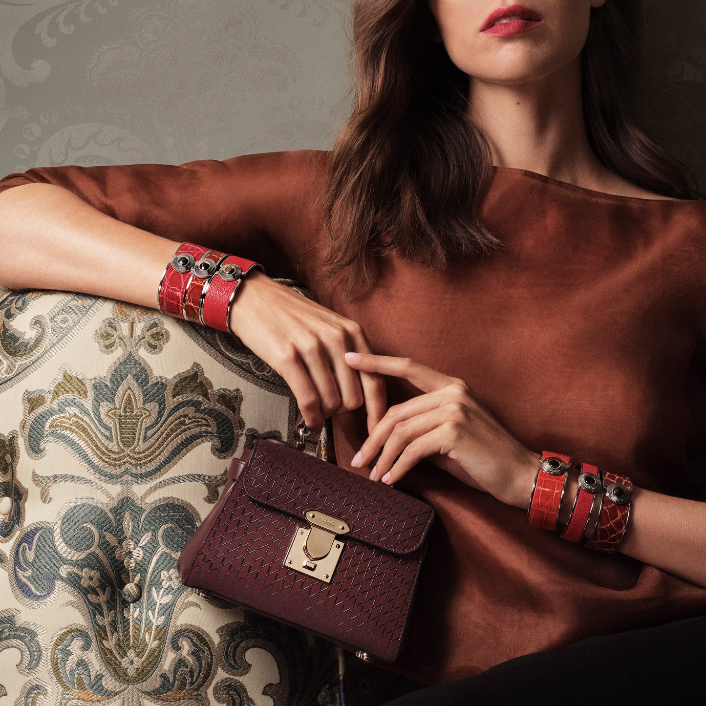 167 Micro Mini Handbag in Crosshatch & Soft Leather