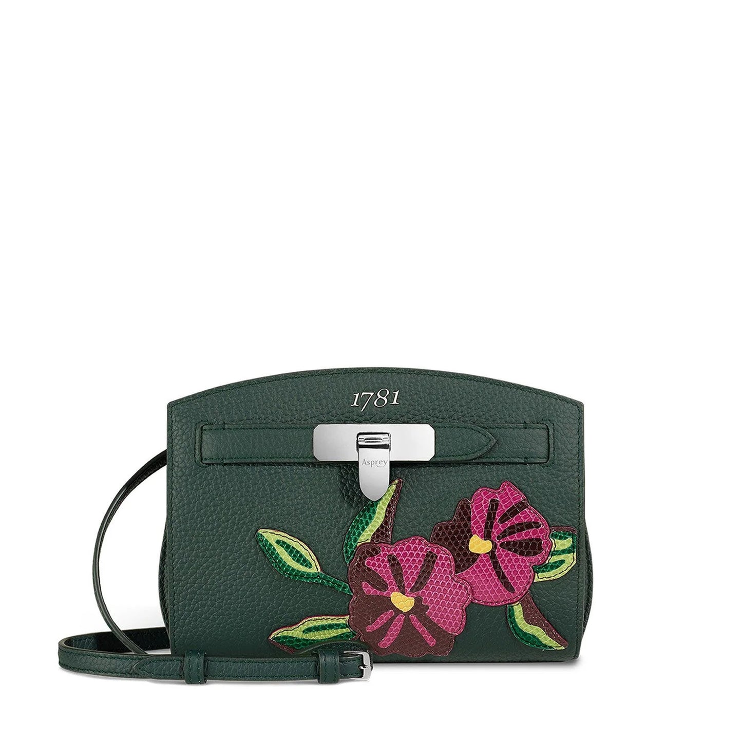 1781 Floral Pochette Handbag in Soft Grain Leather