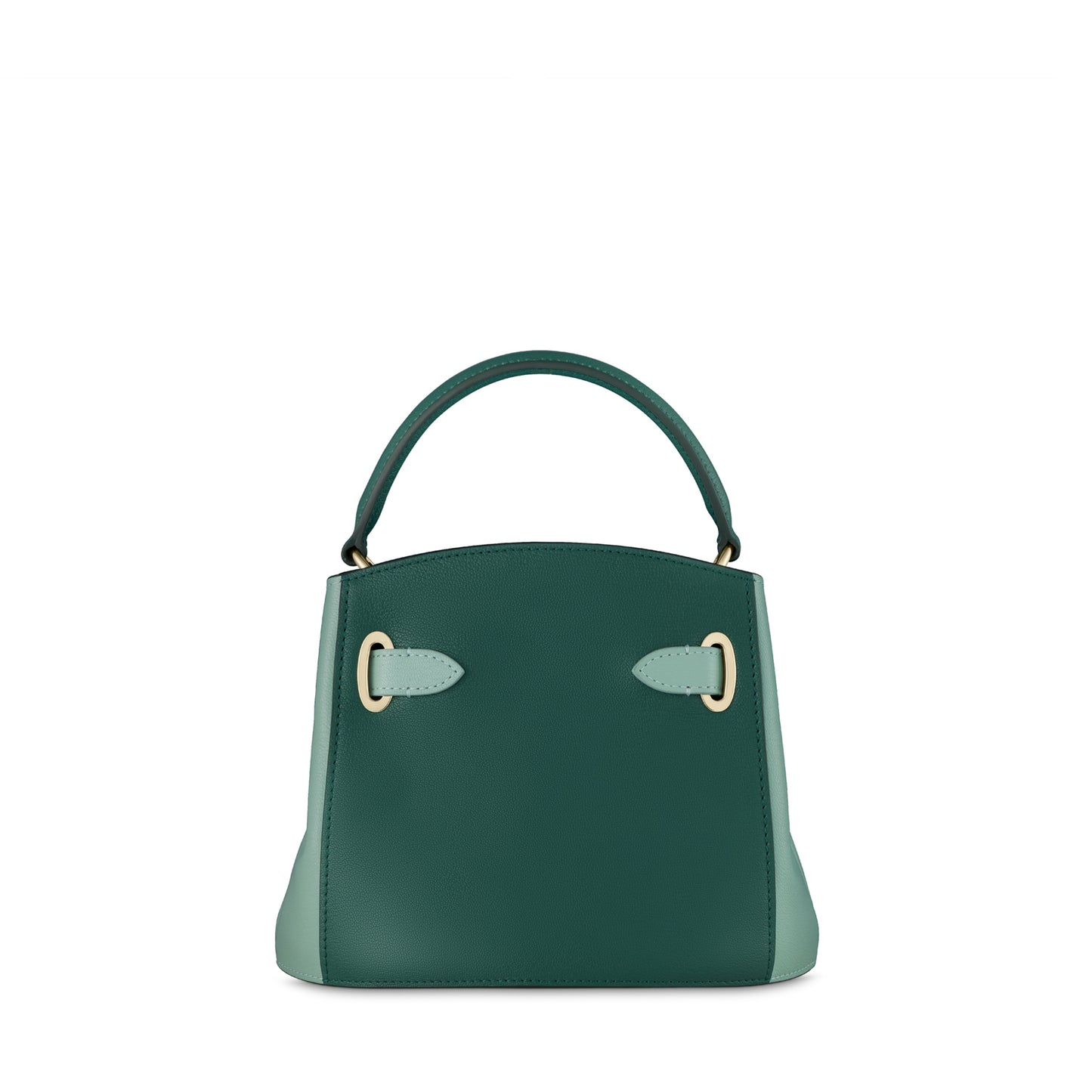 1781 Bucket Mini Bi-color Handbag in Pebble Grain Leather