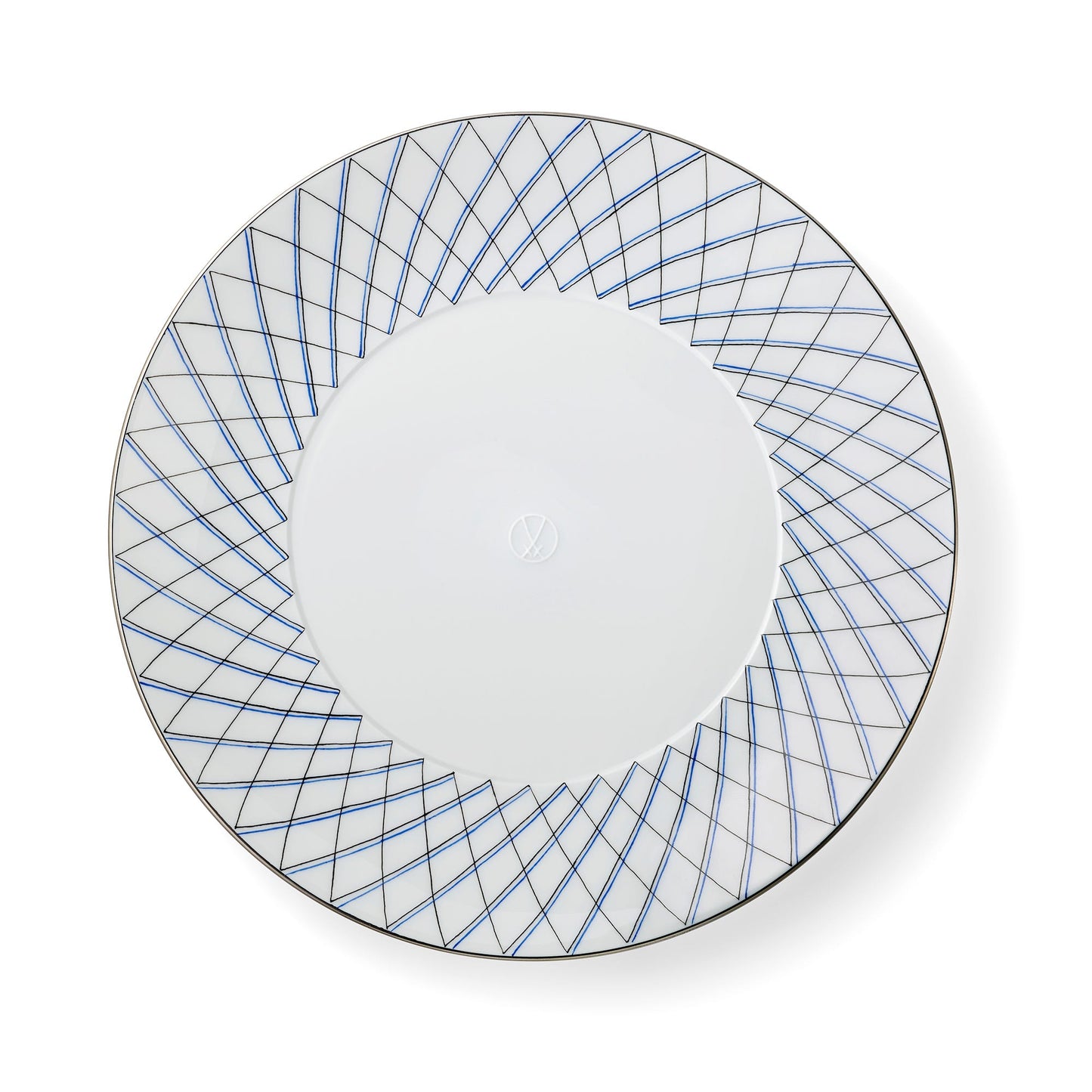 Crosshatch Cup, Saucer & Plate