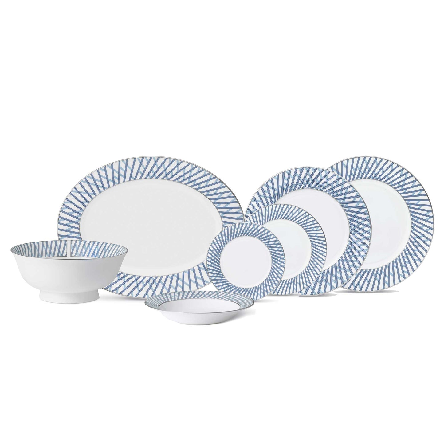 Graphic Blue Dinner Plate