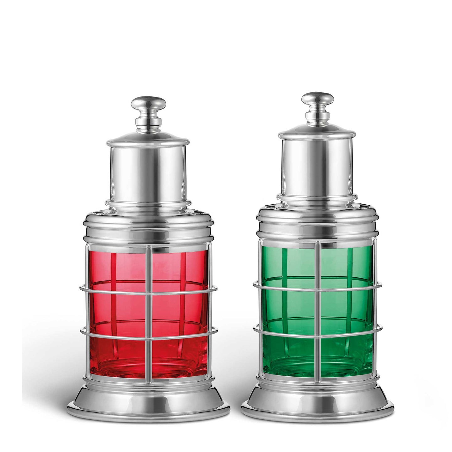 Port and Starboard Salt and Pepper Mills in Sterling Silver