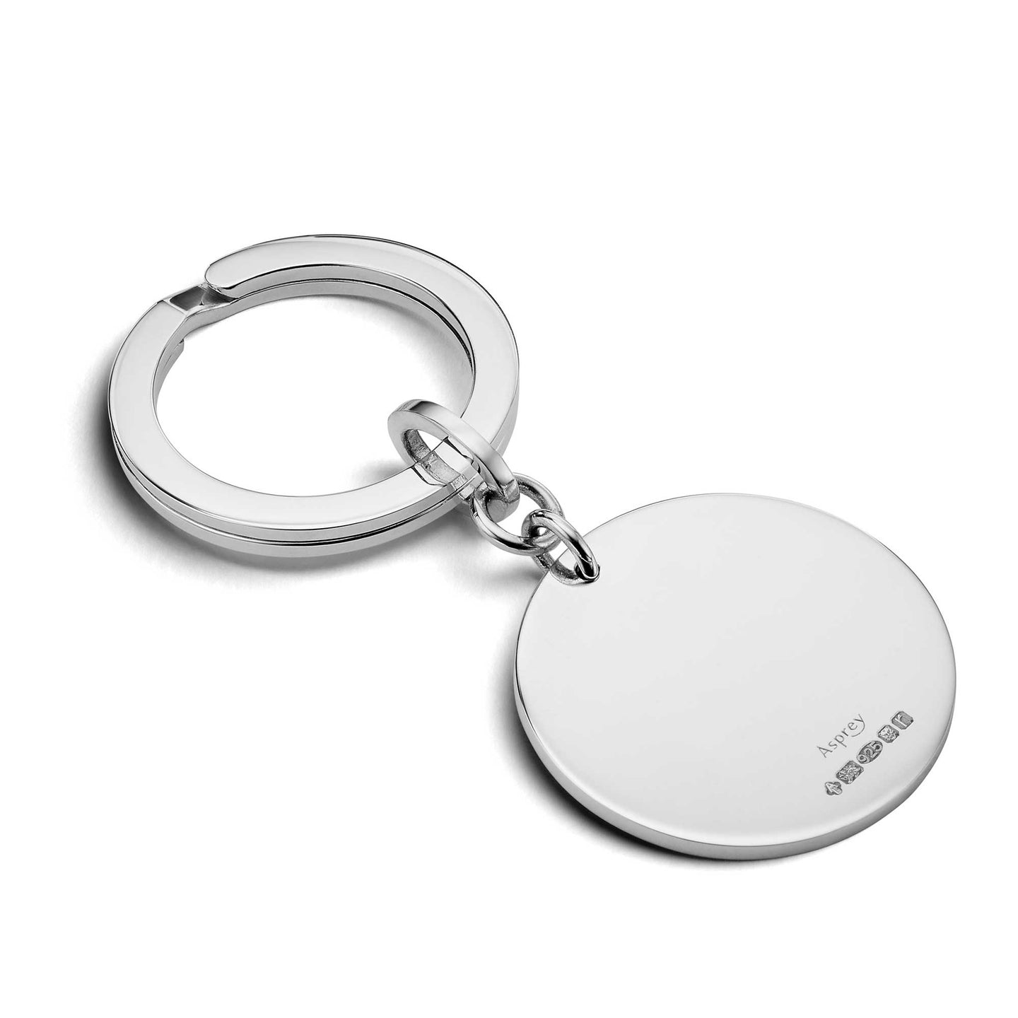 Disc Key Ring in Sterling Silver