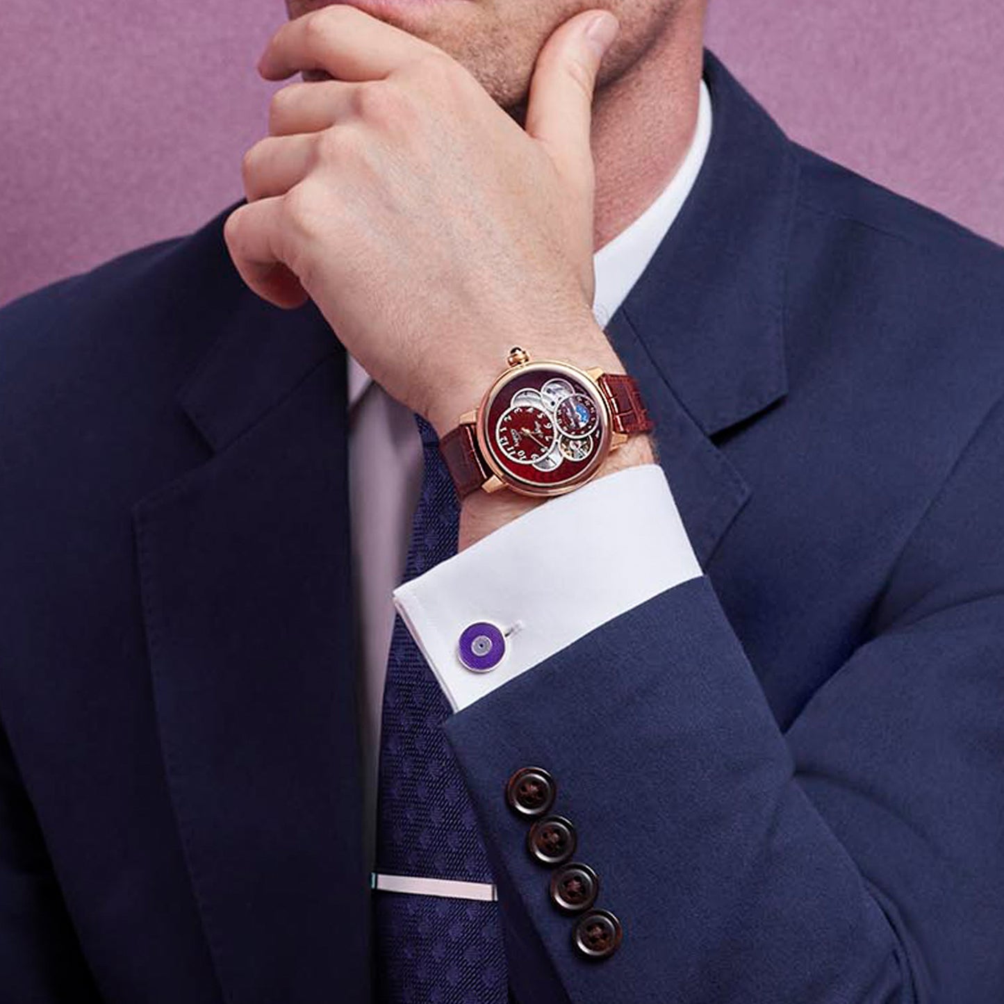 167 Cufflinks in Sterling Silver & Enamel