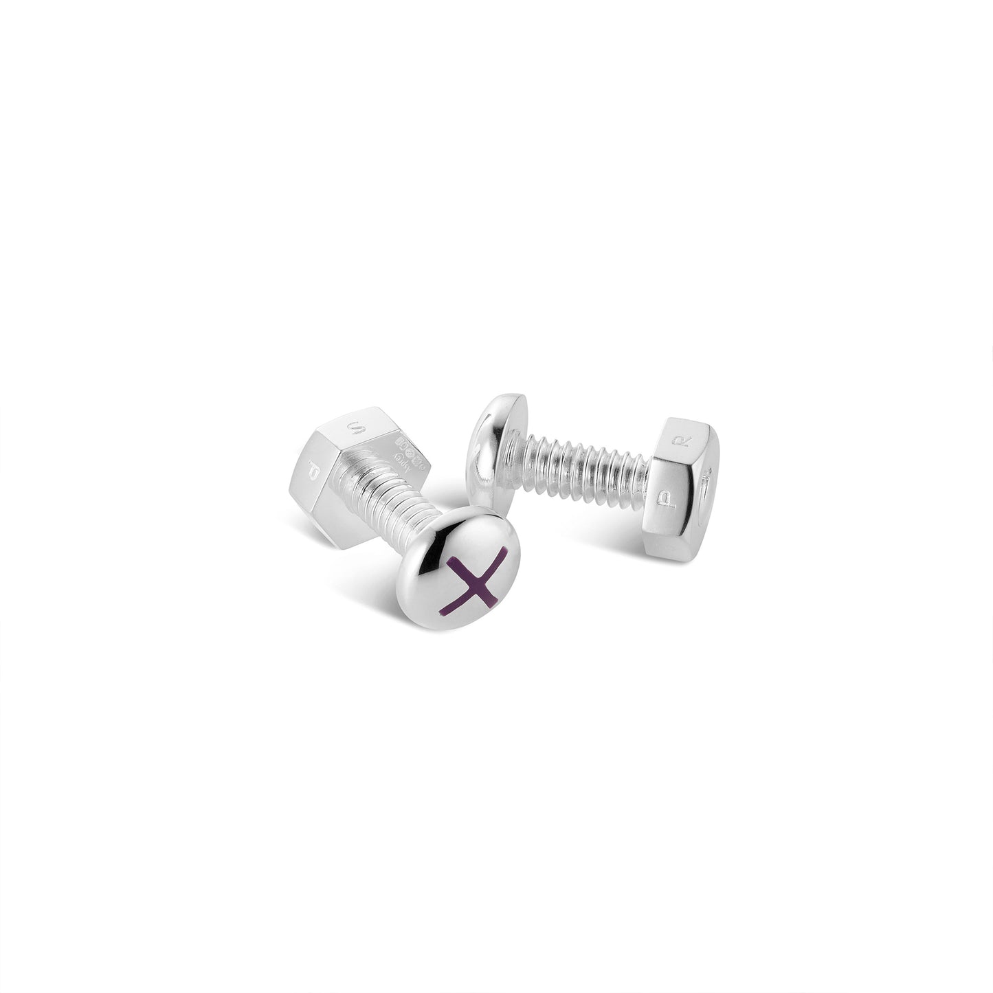 Nut & Bolt Cufflinks in Sterling Silver
