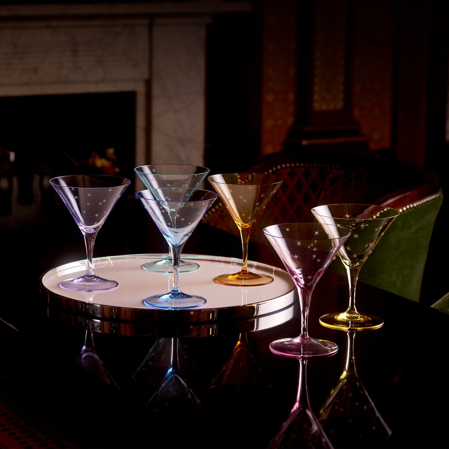 Star Martini Glasses, Set of 6