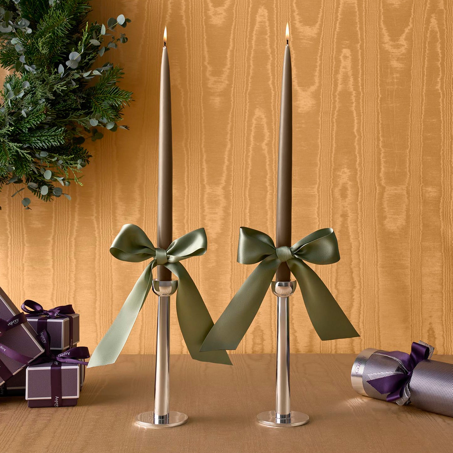 スターリングシルバーのメイフェアキャンドルスティック2個セット