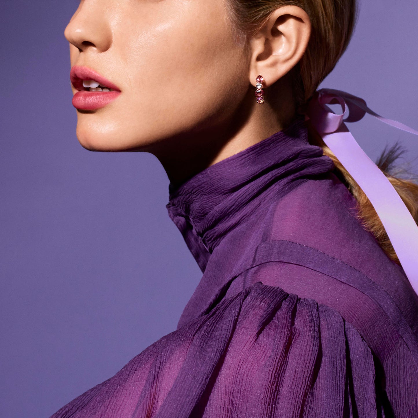 Mini Chaos Earrings in 18ct Rose Gold with Morganite and Pink Tourmaline