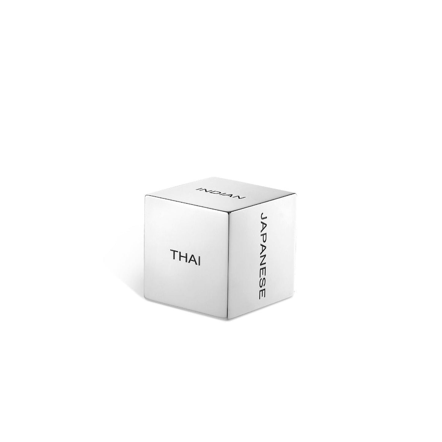 Restaurant Decision Dice in Sterling Silver