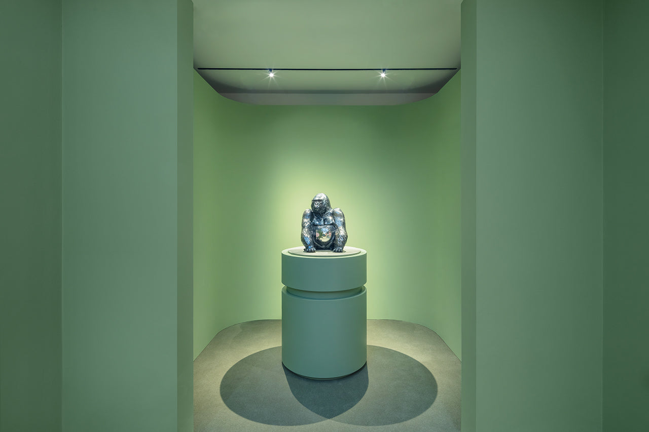 Numbered Edition Gorilla Combination Safe in Sterling Silver