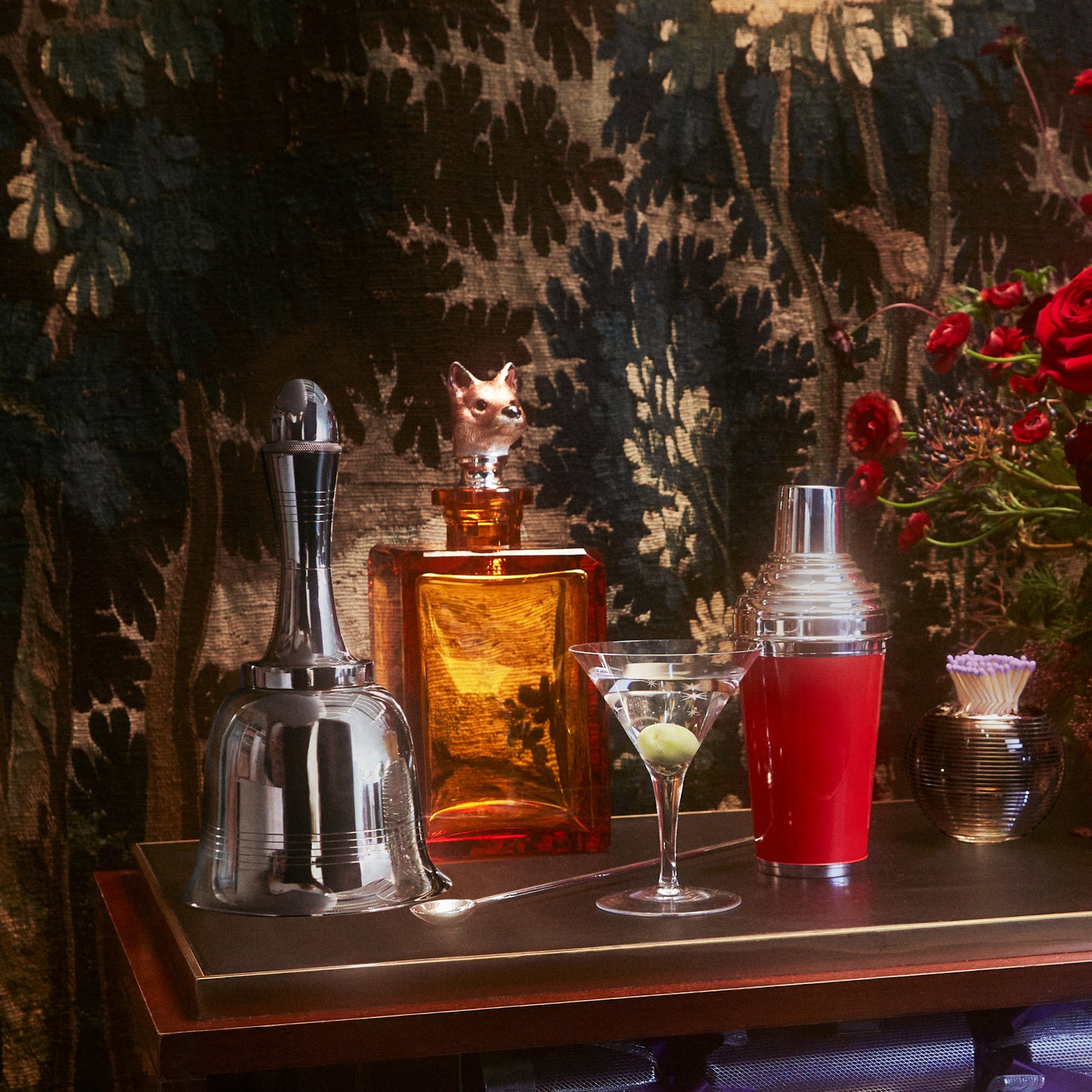 Enamelled Sterling Silver Cocktail Shaker