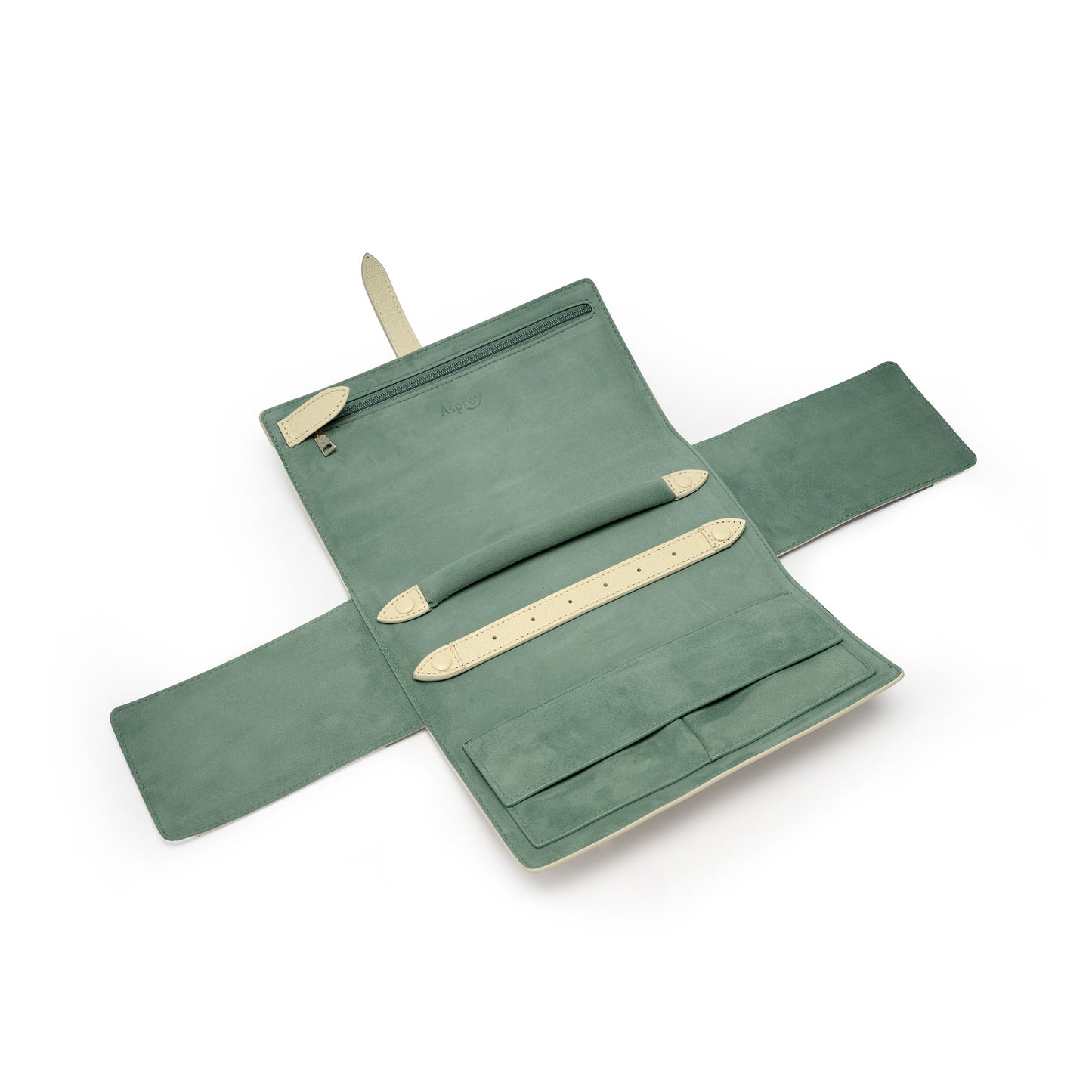 Travel Jewel Roll in Pebble Grain Leather