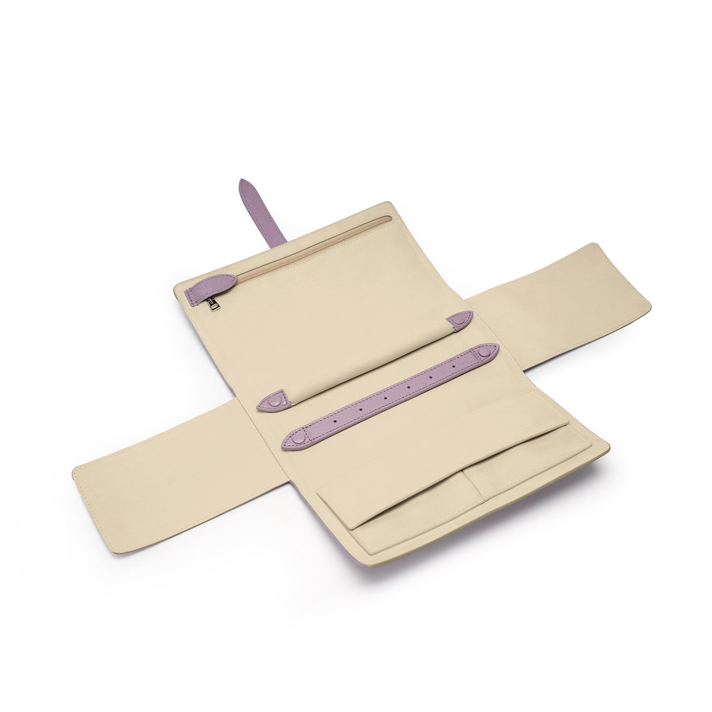 Travel Jewel Roll in Pebble Grain Leather