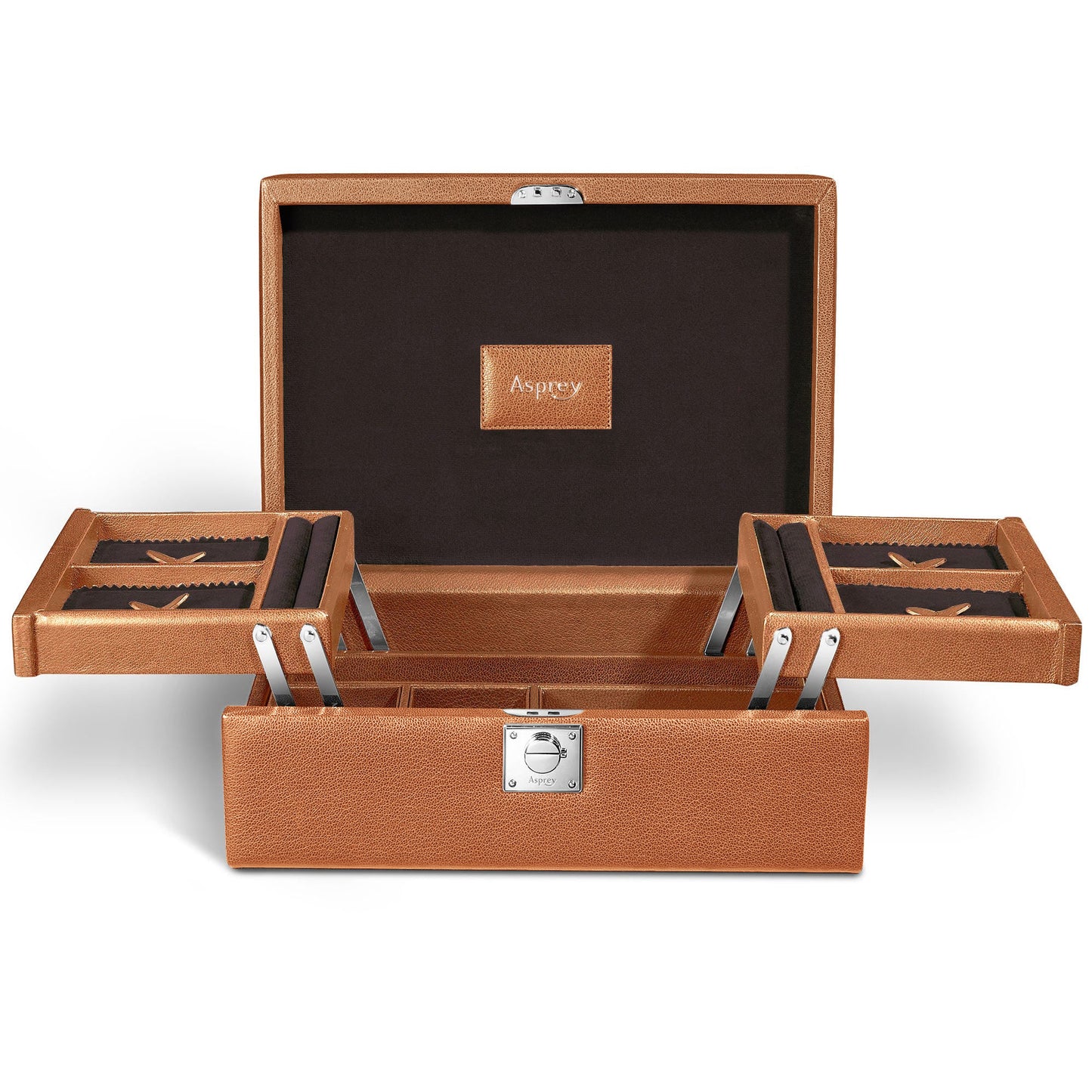 Leigh Large Jewel Case in Pebble Grain Leather