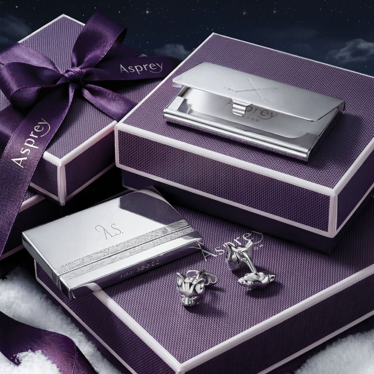 Cat & Mouse Cufflinks in Sterling Silver