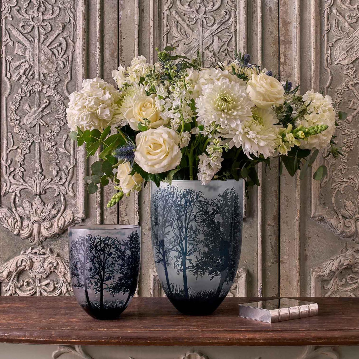 Large Four Seasons Winter Vase