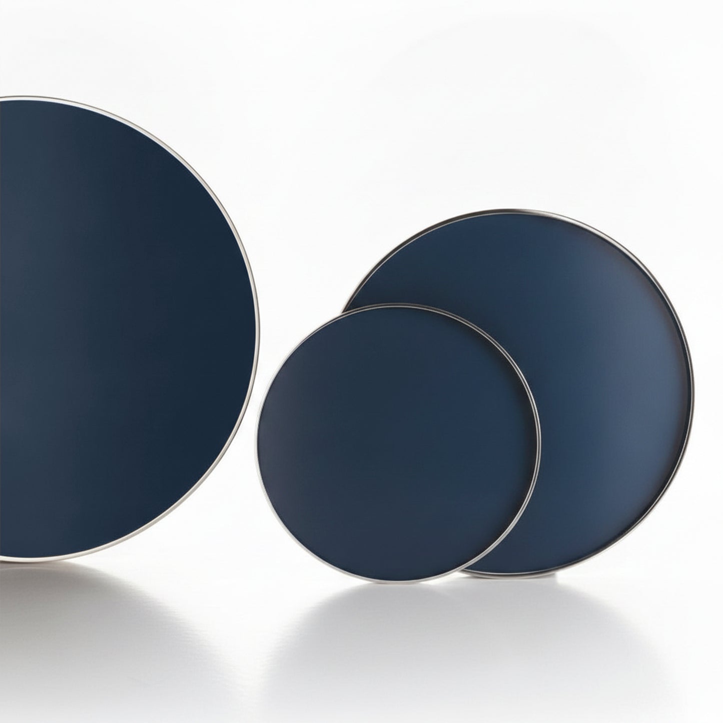 Round Tray in Sterling Silver & Formica®, 8"