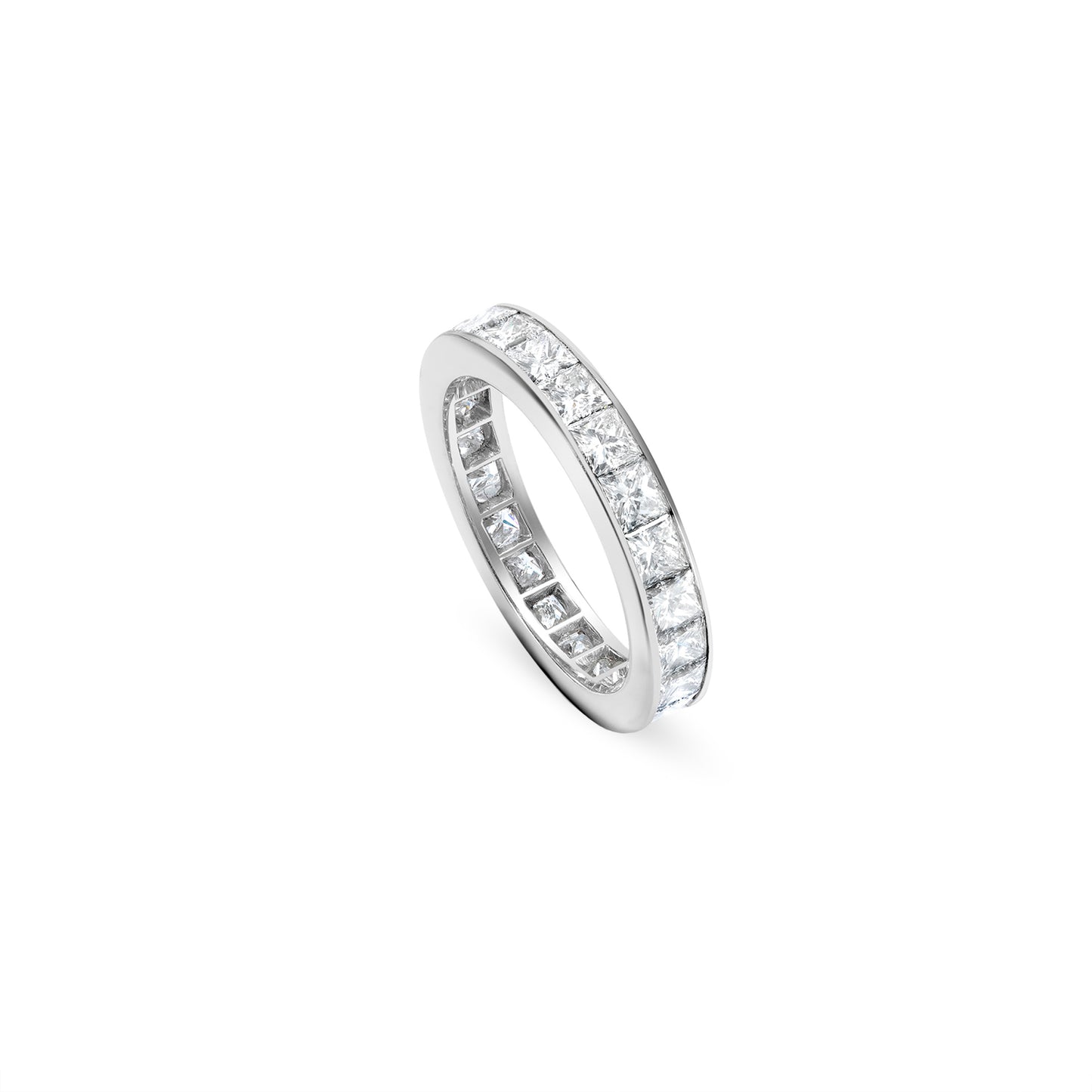 Princess-Cut Diamond Full Eternity Ring in Platinum