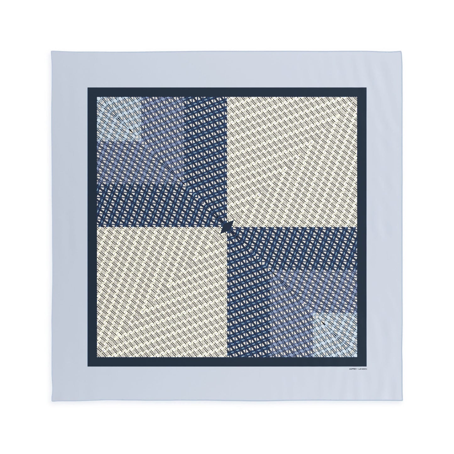 幾何学模様のシルクスカーフ