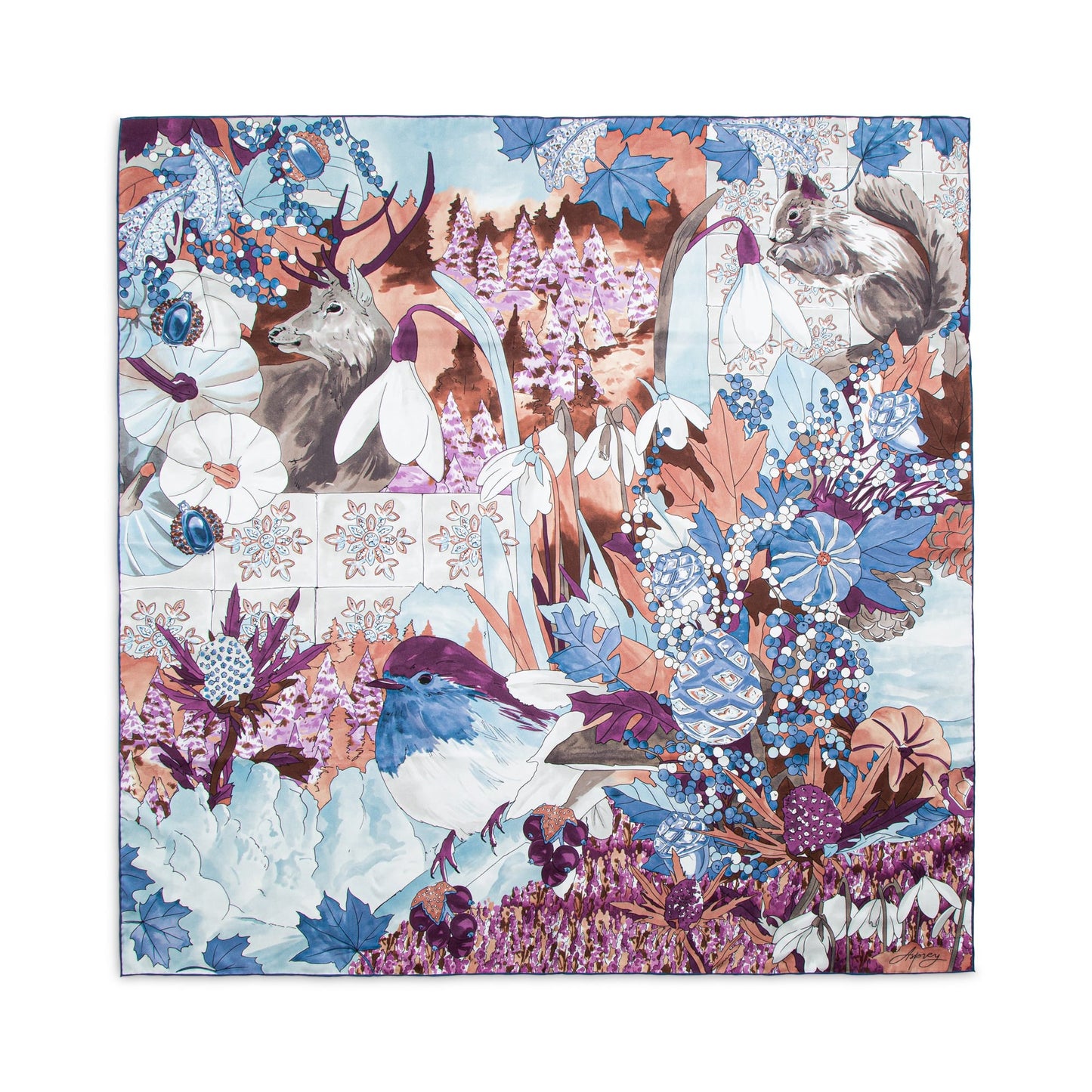 Woodland Charms Silk Scarf