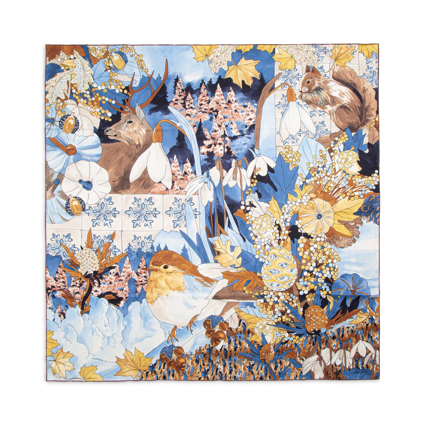 Woodland Charms Silk Scarf