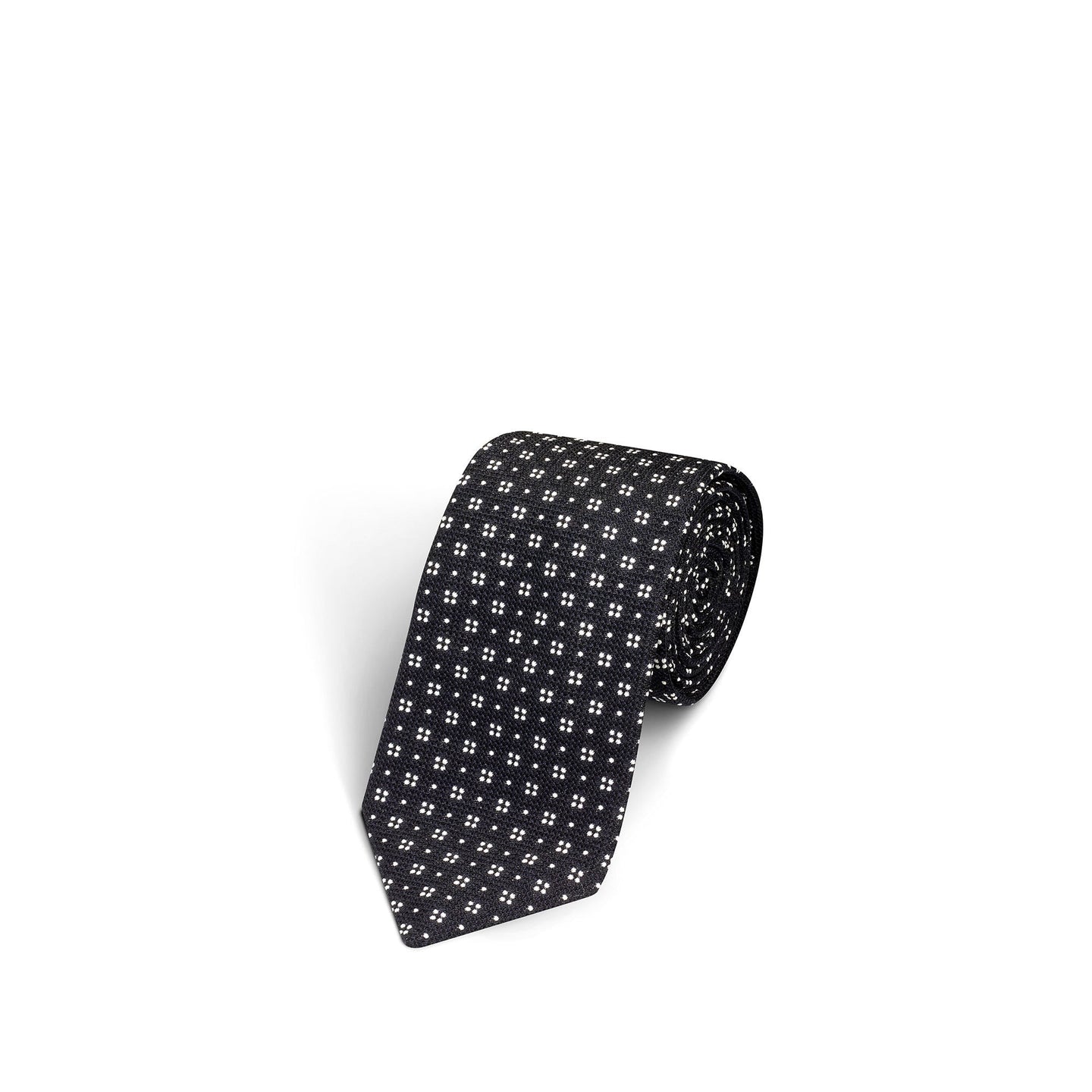 Close Flower and Dot Silk Tie