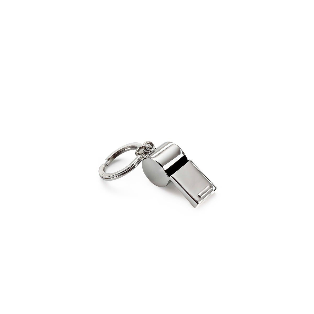 Whistle Key Ring in Sterling Silver