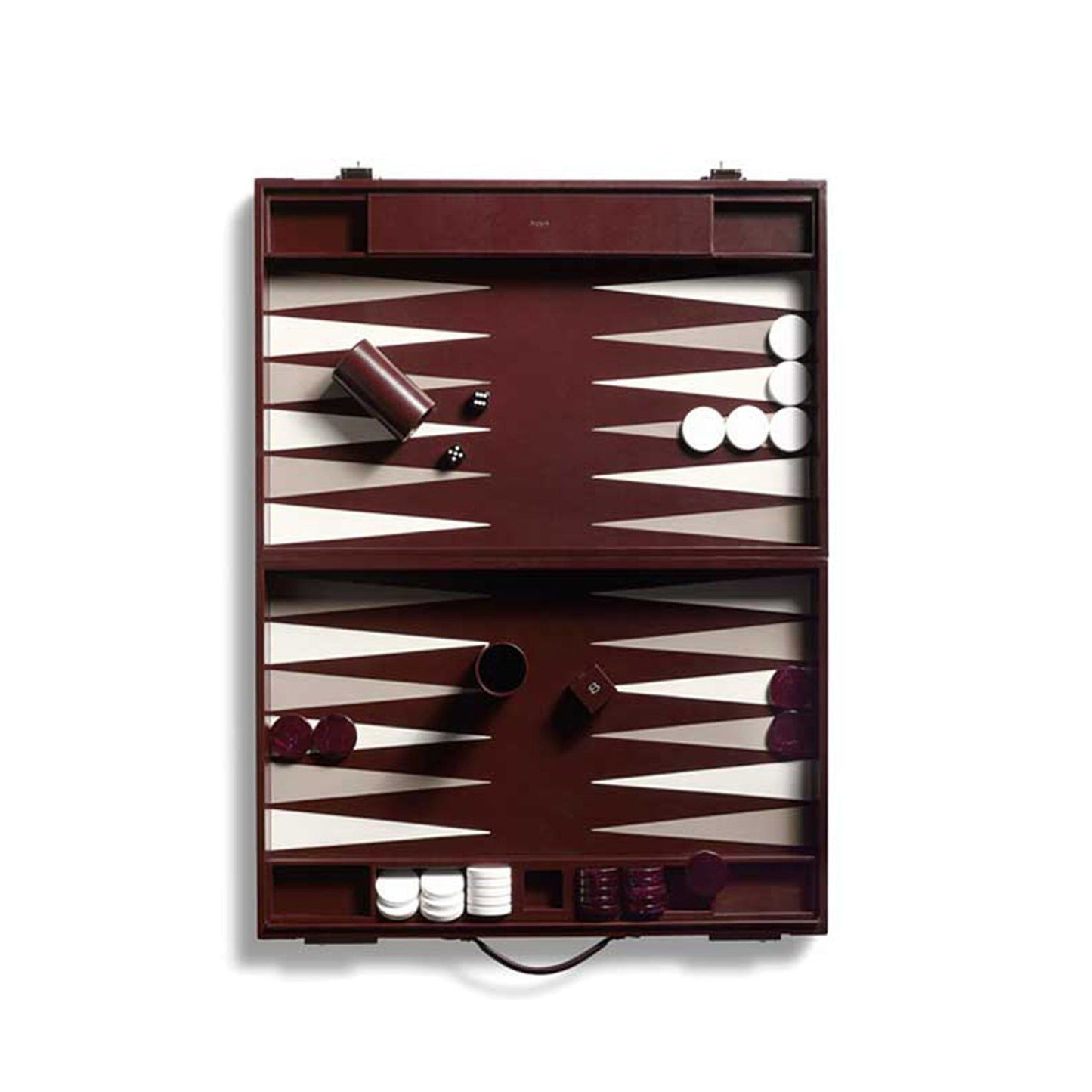Hanover Small Backgammon in Saddle Leather