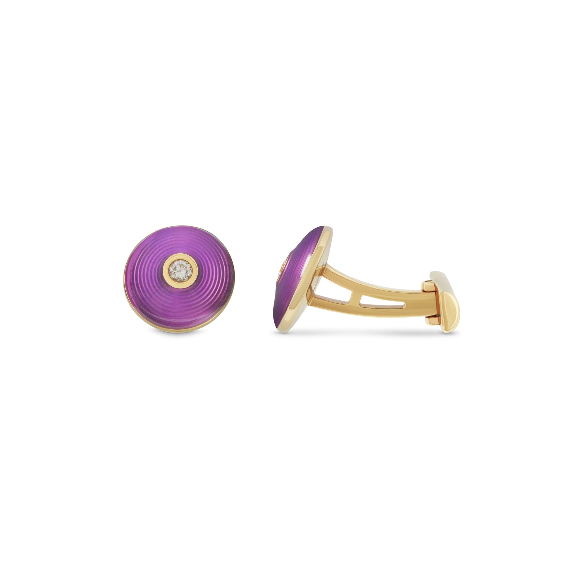 Asprey アスプレイ カフス パープルエナメル スターリングシルバー