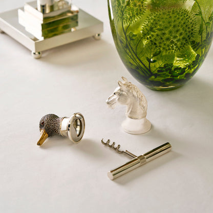 スターリングシルバーのエンジンターンドコルク抜き