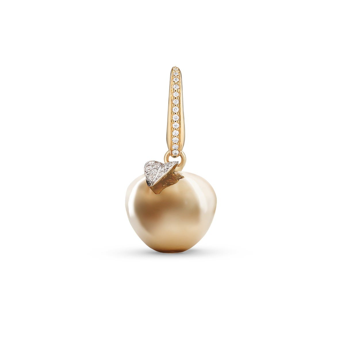 Woodland Apple Charm in 18ct Yellow Gold with Diamonds