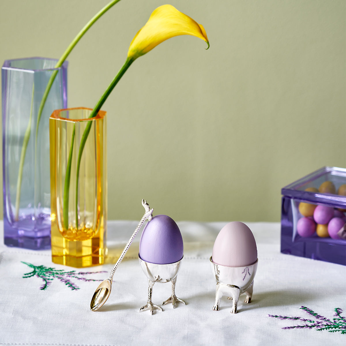 Piglet Egg Cup in Sterling Silver