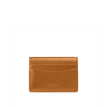 Hanover Flat Card Holder in Saddle Leather