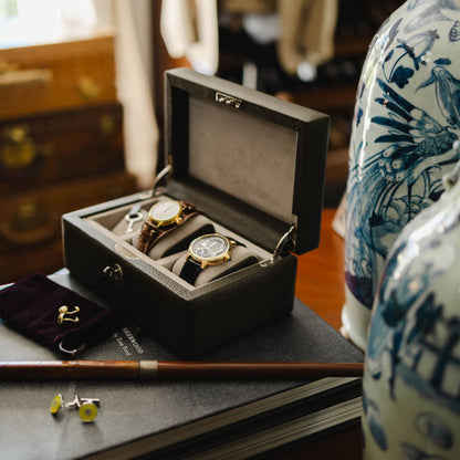 GMT Watch Box 3 in Soft Grain Leather