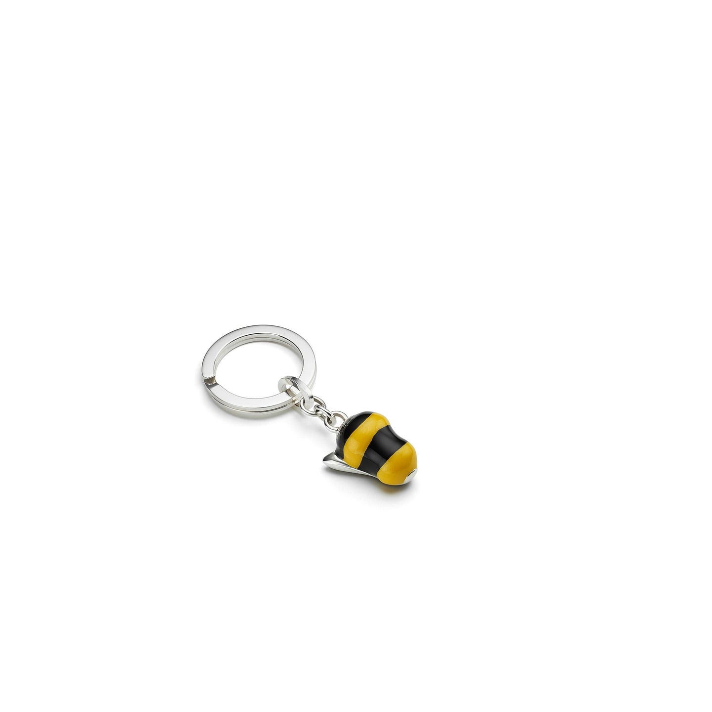 Bee Key Ring in Sterling Silver & Enamel