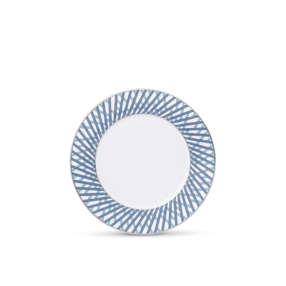 Graphic Blue Dessert Plate