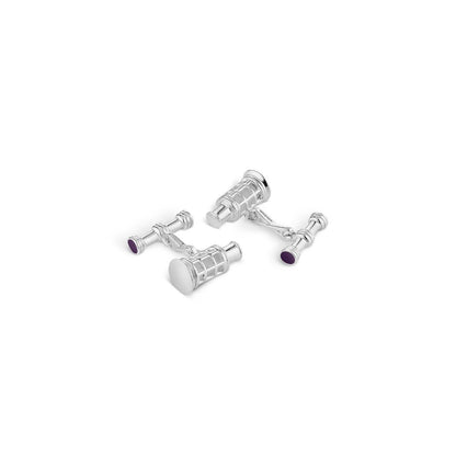 Lantern Cufflinks in Sterling Silver