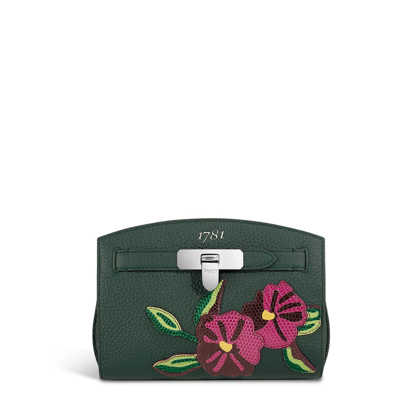 1781 Floral Pochette Handbag in Soft Grain Leather