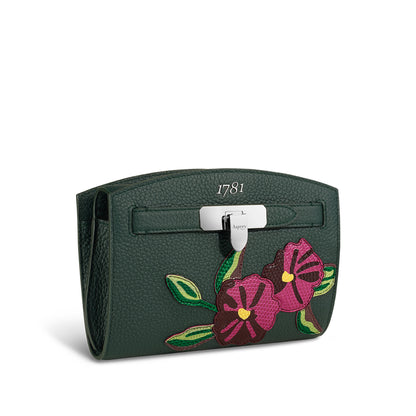 1781 Floral Pochette Handbag in Soft Grain Leather