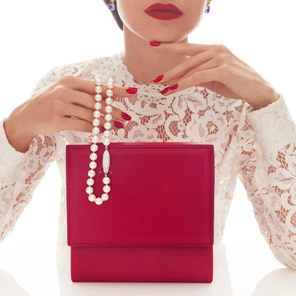 Rocket Pearl Necklace in 18ct White Gold with Diamonds